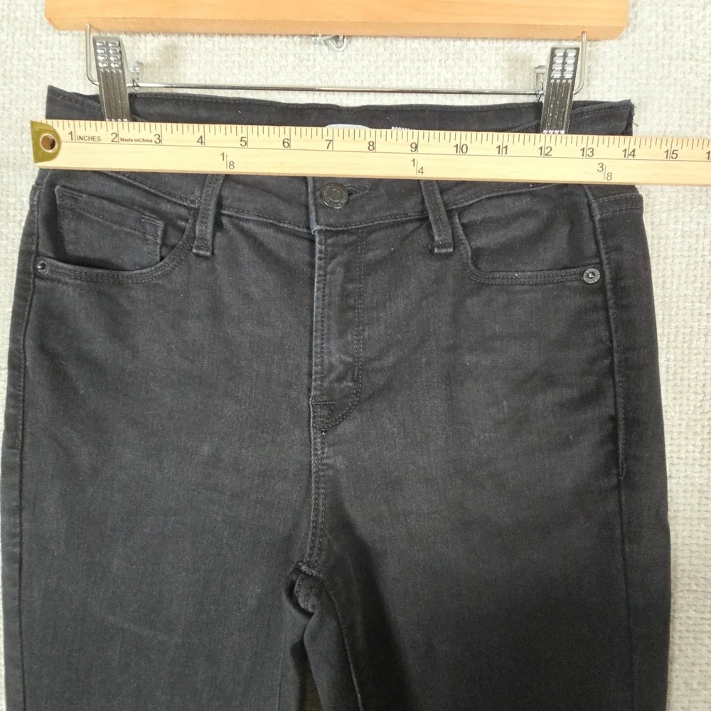 Old Navy Rockstar Super Skinny Black Jeans Built-In Sculpt Never-Fade‎ Size 6
